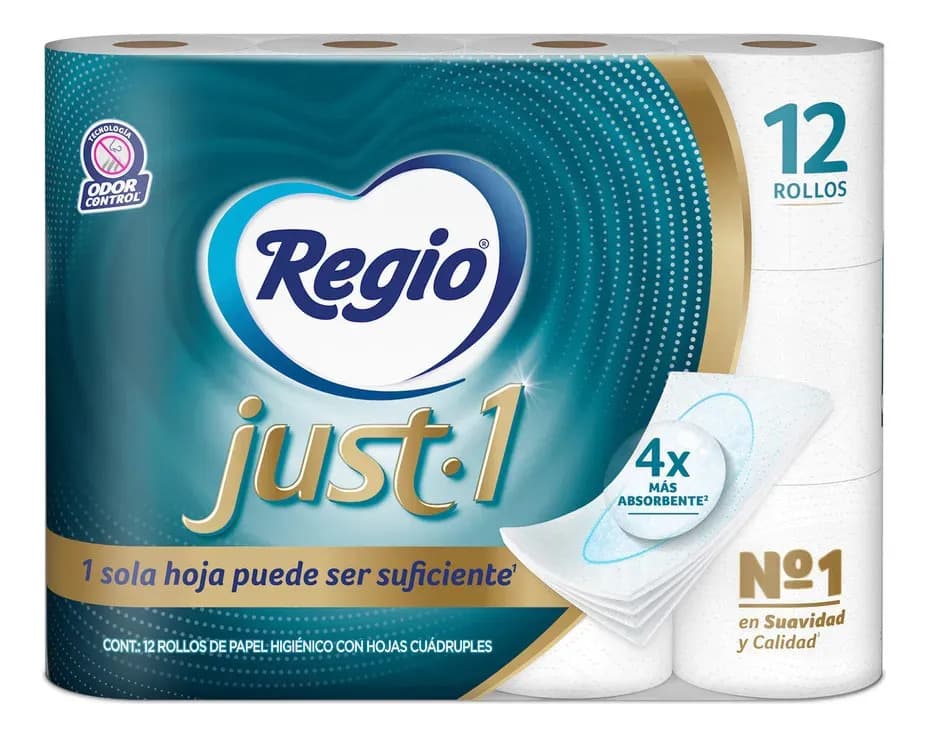 Papel Higiénico Regio Just-1 12 rollos