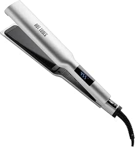 Hot Tools Pro Signature Alaciadora de Titanio Cerámica, 1.5 Pulgadas, Plata
