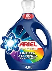 Ariel Revitacolor Detergente Líquido, Jabón Líquido para Ropa 4.8L