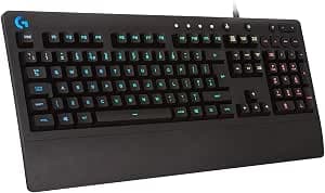 Logitech G213 Prodigy Teclado Gaming en Inglés, RGB LIGHTSYNC, Teclas Retroiluminadas, Resistente a Salpicaduras, Teclas Personalizables,…