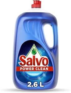 Salvo Power Clean Lavatrastes Líquido, Jabón Liquido para Trastes 2.6L