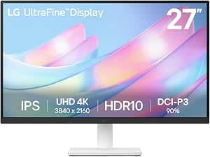 LG Monitor 27" 60Hz Ultra HD IPS (Presición de Color), 27US500-W (3840 x 2160), Tiempo de Respuesta de 5ms (GtG), Contrast Ratio de…