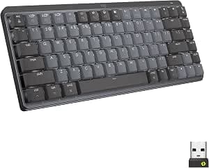 Logitech MX Mechanical Mini Teclado Inalámbrico Iluminado, Interruptores Táctiles Silenciosos, Retroiluminado, Bluetooth, USB-C, macOS,…