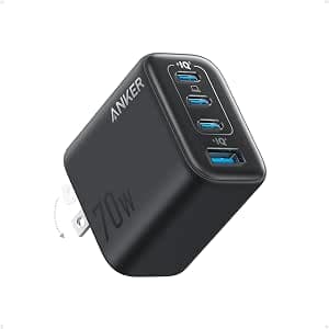 Anker 70W Cargador Tipo C de 4 Puertos, Carga Rapida
