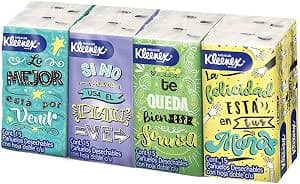 Kleenex Sellapack, Pañuelos Faciales Desechables, 8 Paquetes con 15 Pañuelos De Hoja Doble