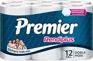 Premier Papel Higiénico Rendiplus 12 Rollos 300 hojas