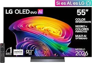 LG Pantalla 55 Pulgadas OLED EVO AI C6 4K Smart TV webOS 2026