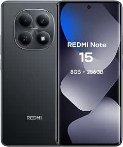 XIAOMI REDMI Note 15 Celular 8G RAM+256G ROM Negro Cámara de 108 MP