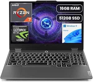 Lenovo | LOQ 15 Laptop Gamer 15.6" FHD IPS 144Hz | AMD Ryzen 7 | 16GB RAM | 512GB SSD NVMe | RTX 4050 6GB | Windows 11 | Teclado…