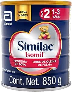 Similac Isomil Etapa 2 850gr, Fórmula Infantil no Láctea a Base de Proteína de Soya