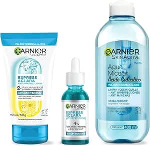 Kit Garnier Express Aclara Rutina Facial Anti Acné con Ácido Salicílico