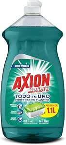 Axion Lavatrastes Líquido Poderoso en Plásticos 100% Arrancagrasa 1.1 L